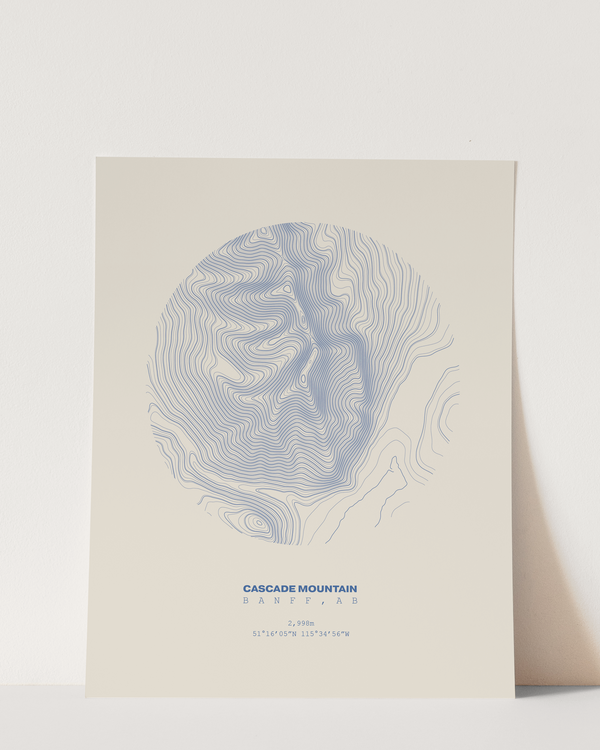 Cascade Topographical Print in Cream 8x10
