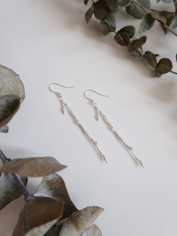 Branch Dangle Earrings in Sterling Silver