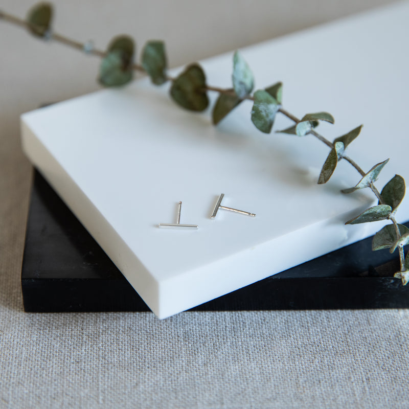 Classic Bar Studs Sterling Silver