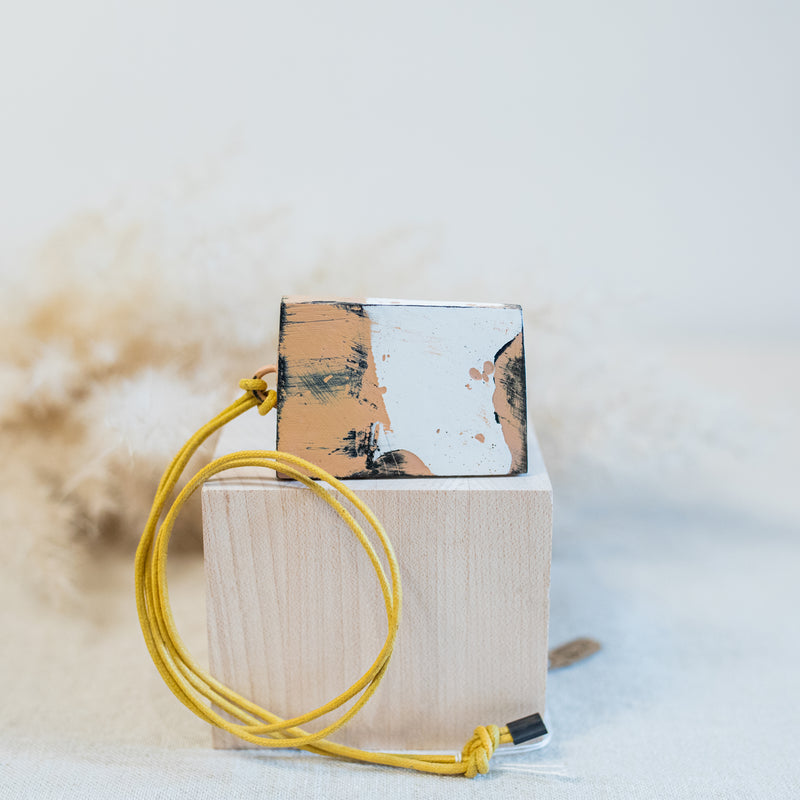 Erratic Pendant in White and Taupe