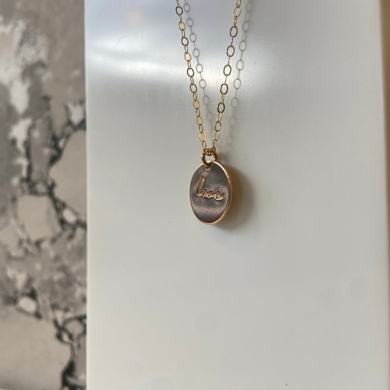 Love Charm Necklace in 14k Gold Fill